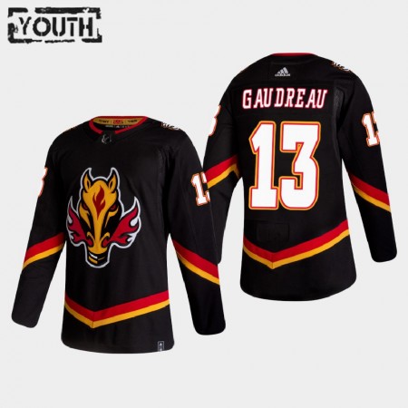 Kinder Eishockey Calgary Flames Trikot Johnny Gaudreau 13 2020-21 Reverse Retro Authentic